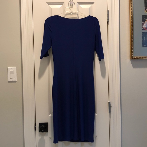 Ralph Lauren Sz: 6, Blue Cow Neck Dress - Picture 2 of 3